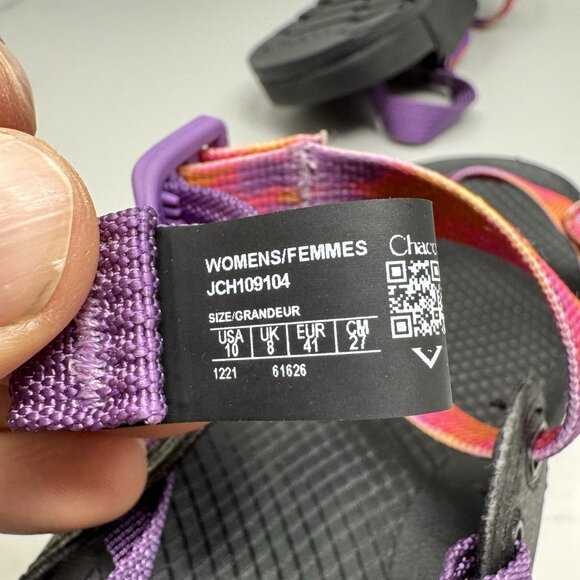 Chaco Women's Lowdown Slide Sandal Faded Orange Purple Size 10 - Picture 6 of 8